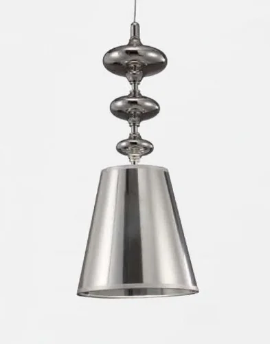 Светильник подвесной Veneziana LDP 1113 SL Lumina Deco серебряный на 1 лампу, основание хром в стиле современный 