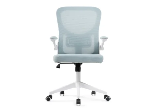 Компьютерное кресло Konfi blue / white 15330 Woodville, голубой/сетка ткань, ножки/металл/белый, размеры - *1110***600*660 фото 2