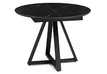 Керамический стол Нельсон 100(140)х100х76 shakespeare black / черный 588017 Woodville столешница чёрная из керамика