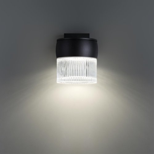 Настенный светильник уличный Estima 359717 Novotech уличный IP65 чёрный на 1 лампу, плафон прозрачный в стиле минимализм хай-тек современный LED фото 6