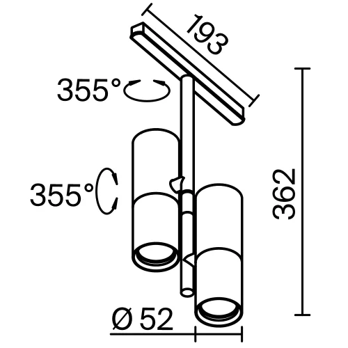 Трековый светильник LED Magnetic track system Exility TR005-2-2X12W3K-B Maytoni чёрный для шинопроводов серии Magnetic track system Exility чёрный фото 12