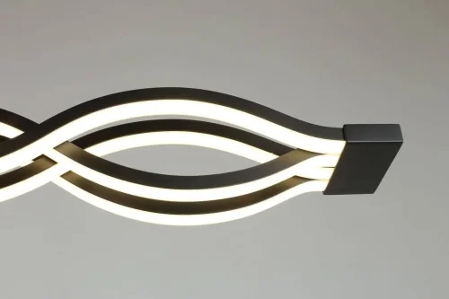 Люстра потолочная LED Grassington OML-47017-72 Omnilux белая на 1 лампа, основание чёрное в стиле хай-тек  фото 4