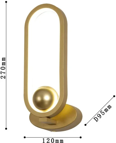Бра LED Altus 4221-1W F-promo матовый золото на 1 лампа, основание матовое золото в стиле современный  фото 2