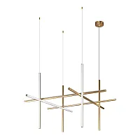 Светильник подвесной LED Coordinates 10393/A LOFT IT белый матовый золото на 6 ламп, основание матовое золото в стиле хай-тек 