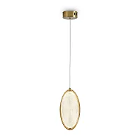 Светильник подвесной LED Lolli FR6139PL-L8BS Freya прозрачный на 1 лампу, основание латунь в стиле современный 