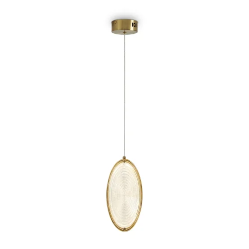 Светильник подвесной LED Lolli FR6139PL-L8BS Freya прозрачный на 1 лампу, основание латунь в стиле современный 