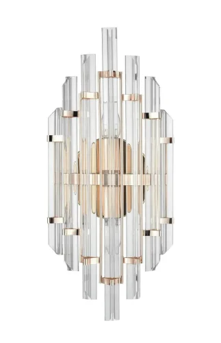 Бра Clarinetto VL3314W22 Vele Luce прозрачный на 2 лампы, основание золотое в стиле классический современный арт-деко  фото 2