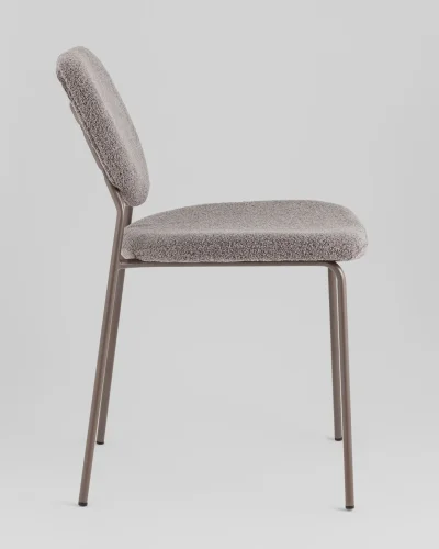 Стул обеденный Gigi, тёмно-серый букле, серые ножки УТ000039039 Stool Group, серый/букле, ножки/металл/, размеры - ***** фото 5