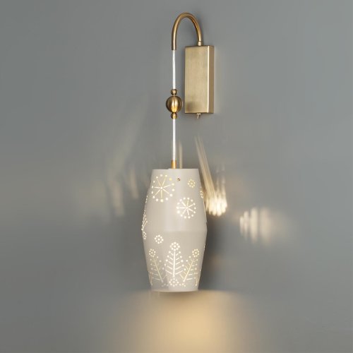 Бра с выключателем Karelia 5444/1W Odeon Light бежевый на 1 лампу, основание латунь в стиле арт-деко восточный эклектика современный фото 4