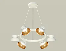 Светильник подвесной XB9191101 Ambrella light золотой белый 6 ламп, основание белое в стиле хай-тек современный 