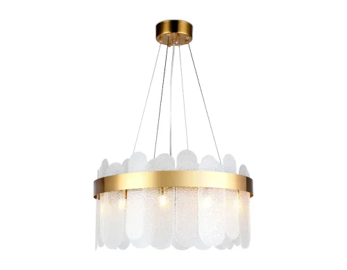 Люстра подвесная Traditional TR5333 Ambrella light прозрачная на 10 ламп, основание золотое в стиле классический  фото 2