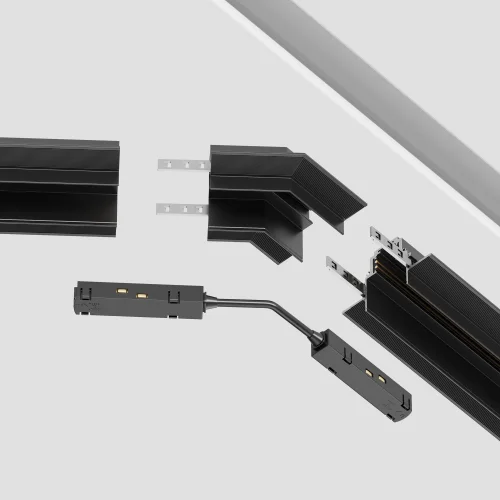 Угол-соединитель 135° встраиваемый Magnetic track system Gravity TRA010CLO-42B Maytoni чёрный в стиле хай-тек современный для светильников серии Magnetic track system Gravity встраиваемый gravity магнитная магнитный фото 5