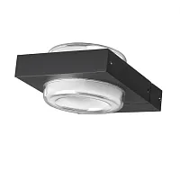 Настенный светильник LED Vart 6654/6WL Odeon Light уличный IP54 чёрный 1 лампа, плафон чёрный в стиле хай-тек LED