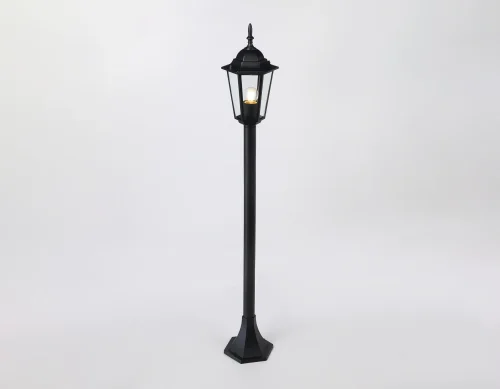 Парковый светильник ST2037 Ambrella light уличный IP54 чёрный 1 лампа, плафон прозрачный в стиле хай-тек современный E27 фото 2