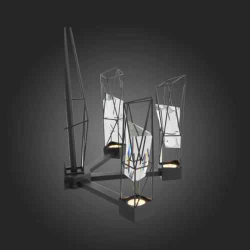 Люстра подвесная LED Progetto SL815.303.06 ST-Luce серая графит на 6 ламп, основание серое графит в стиле арт-деко лофт фото 4