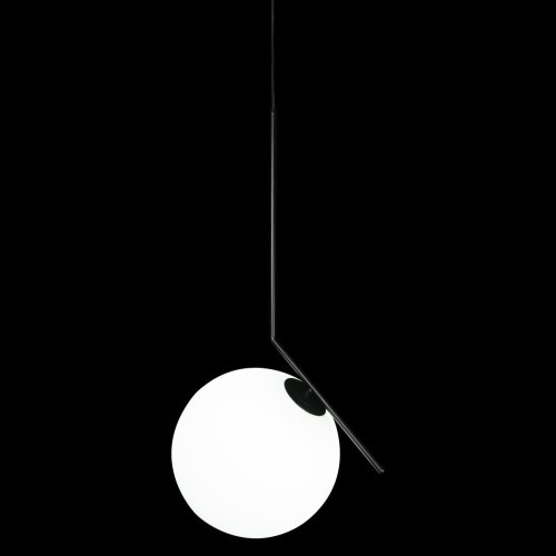 Светильник подвесной Icl 2579-B LOFT IT белый 1 лампа, основание чёрное в стиле современный шар фото 4