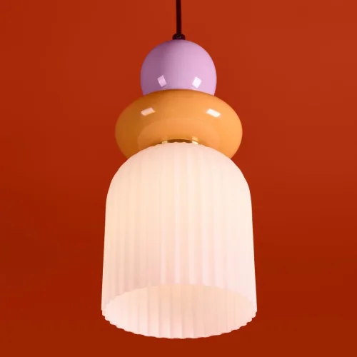 Светильник подвесной Alzare FR5595PL-01B1 Freya разноцветный белый на 1 лампу, основание чёрное в стиле современный мемфис фото 8 Светильник подвесной Alzare FR5595PL-01B1 Freya разноцветный белый на 1 лампу, основание чёрное в стиле современный мемфис фото 8