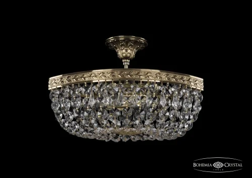 Светильник потолочный 19013/35IV G Bohemia Ivele Crystal прозрачный 2 лампы, основание золотое в стиле классика sp