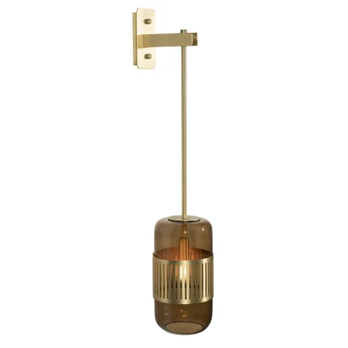 Бра Hudson 10098W LOFT IT янтарный на 1 лампа, основание золотое в стиле современный  фото 4
