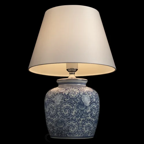 Настольная лампа Орхидея / Orchid 10491T Blue LOFT IT белая на 1 лампу, основание синее керамика в стиле классический фото 3 Настольная лампа Орхидея / Orchid 10491T Blue LOFT IT белая на 1 лампу, основание синее керамика в стиле классический фото 3