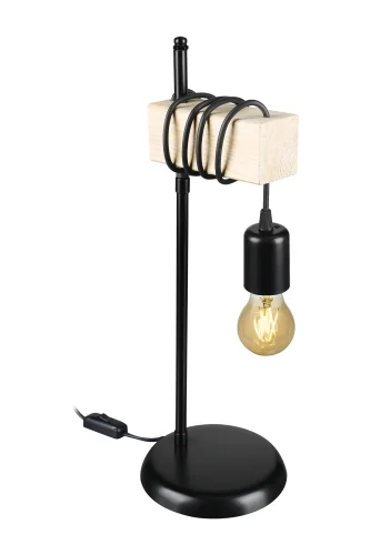 Настольная лампа Merilyn TL1648T-01BK Toplight без плафона 1 лампа, основание чёрное дерево металл в стиле кантри лофт 