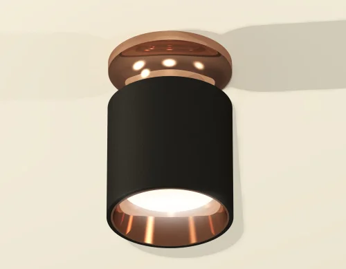 Светильник накладной Techno spot XS6302181 Ambrella light чёрный 1 лампа, основание золотое в стиле модерн круглый фото 2