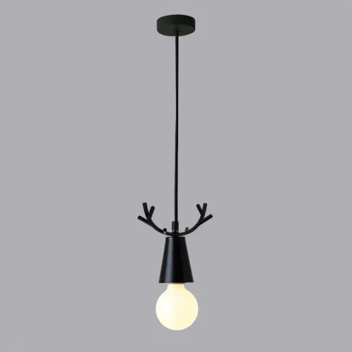 Светильник подвесной DEER ONE Черный 178107-26 ImperiumLoft чёрный 1 лампа, основание чёрное в стиле современный  фото 2