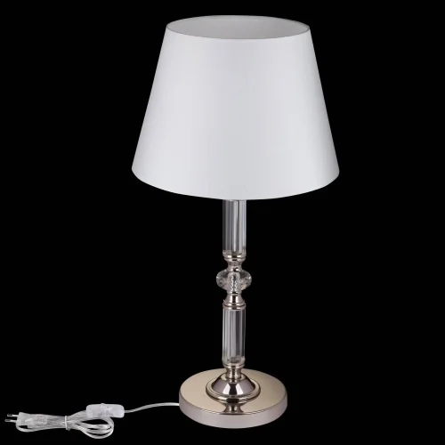 Настольная лампа Riverside MOD018TL-01CH Maytoni белая 1 лампа, основание хром стекло металл в стиле классический  фото 3