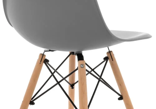 Пластиковый стул Eames PC-015 серый 11181 Woodville, серый/, ножки/массив бука дерево/натуральный, размеры - ****460*490 фото 7