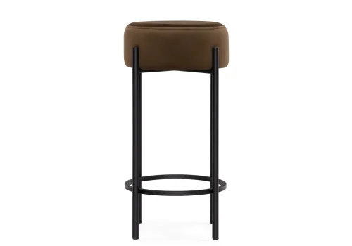 Барный стул Сайпл MR-7 / черный 552099 Woodville, коричневый/велюр, ножки/металл/чёрный, размеры - ****400*400 фото 2