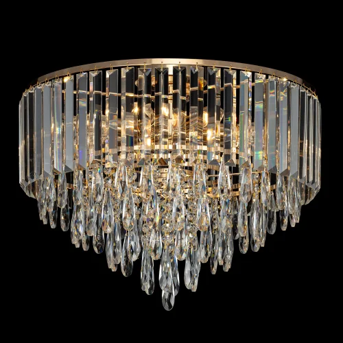 Люстра потолочная хрустальная Leonna CL320182 Citilux прозрачная на 8 ламп, основание золотое в стиле классический современный фото 4 Люстра потолочная хрустальная Leonna CL320182 Citilux прозрачная на 8 ламп, основание золотое в стиле классический современный фото 4