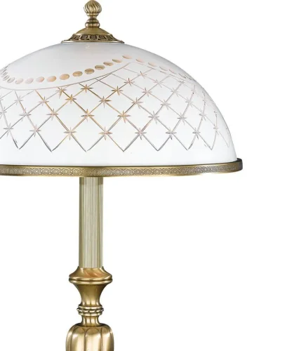 Настольная лампа P 7002 G Reccagni Angelo белая 2 лампы, основание античное бронза латунь металл в стиле классический  фото 2