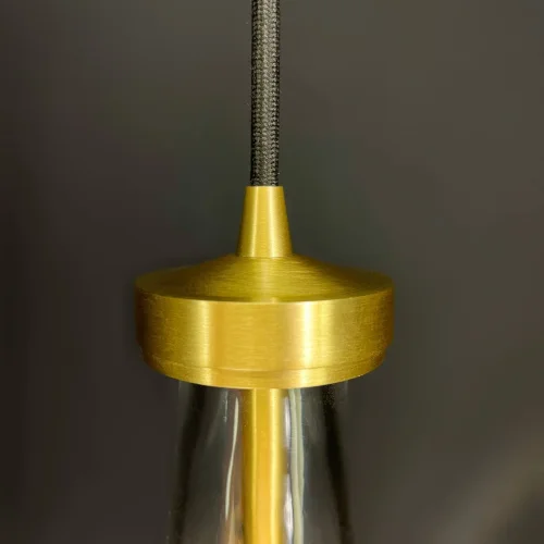 Светильник подвесной MELANY 189562-23 ImperiumLoft прозрачный 1 лампа, основание латунь в стиле современный  фото 14