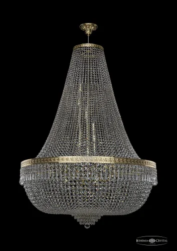 Люстра потолочная хрустальная 19271/H2/100IV G Bohemia Ivele Crystal прозрачная на 26 ламп, основание золотое в стиле классический sp