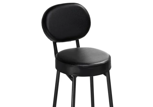 Барный стул Satearant черный полимер / темный мусс 453999 Woodville, чёрный/искусственная кожа, ножки/металл/чёрный, размеры - ****345*460 фото 5