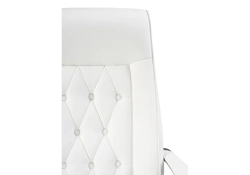 Компьютерное кресло Sarabi white / satin chrome 15424 Woodville, белый/экокожа, ножки/металл/хром, размеры - *1310***690* фото 9
