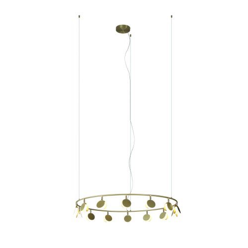 Люстра подвесная LED Shell 7357 Mantra золотая на 1 лампа, основание золотое в стиле современный 