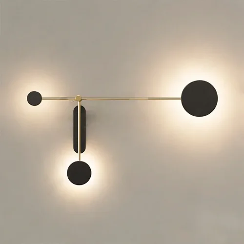 Настенный светильник TINT TRIO A 211953-26 ImperiumLoft чёрный на 3 лампы, основание золотое в стиле современный  фото 3