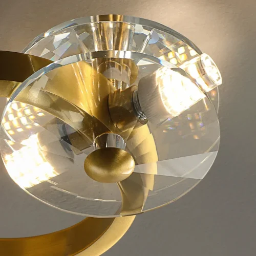 Светильник потолочный ADONICA ARCH L8 208108-23 ImperiumLoft прозрачный на 8 ламп, основание латунь в стиле современный фото 6