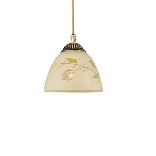 Светильник подвесной L 6258/14 Reccagni Angelo жёлтый 1 лампа, основание античное бронза в стиле классический 