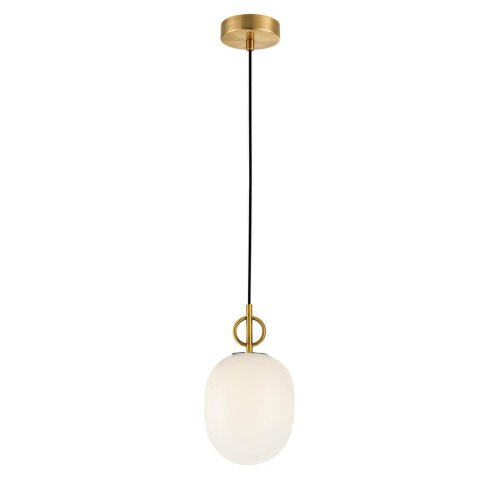 Светильник подвесной Sincera 2654-1P Favourite белый 1 лампа, основание латунь в стиле скандинавский 
