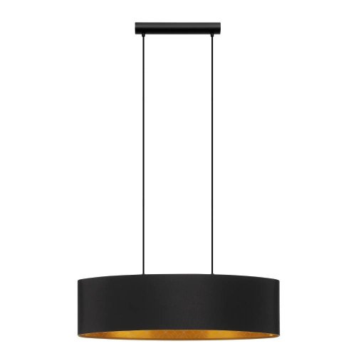 Светильник подвесной Zaragoza 900147 Eglo чёрный 2 лампы, основание чёрное в стиле современный 