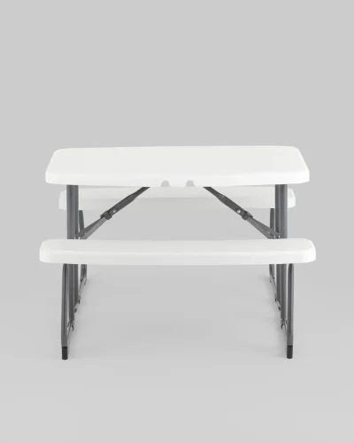Комплект стола и двух скамеек, раскладной УТ000036830 Stool Group столешница белая из  фото 2