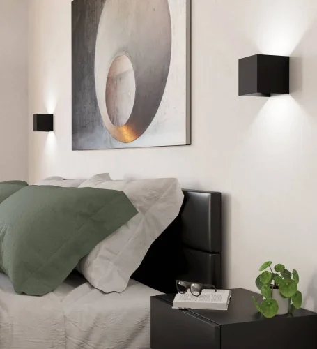 Бра LED Valmontone 901049 Eglo чёрный на 2 лампы, основание чёрное в стиле современный фото 2 Бра LED Valmontone 901049 Eglo чёрный на 2 лампы, основание чёрное в стиле современный фото 2