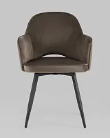 Стул Венера вращающийся, велюр коричневый УТ000037252 Stool Group, коричневый/велюр, ножки/металл/чёрный, размеры - ****585*645