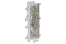 Бра Erba E 2.20x55.100 N Dio D'Arte прозрачный на 4 лампы, основание никель в стиле классический 