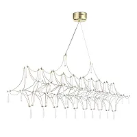Светильник подвесной LED Gravetta SL6603.203.23 ST-Luce прозрачный на 1 лампу, основание золотое в стиле хай-тек 