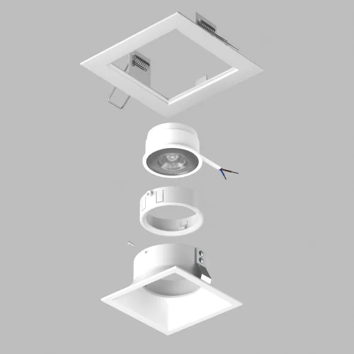 Светильник точечный Domino D51606WMOD Lightstar белый на 1 лампу, основание белое в стиле современный квадратный фото 4 Светильник точечный Domino D51606WMOD Lightstar белый на 1 лампу, основание белое в стиле современный квадратный фото 4