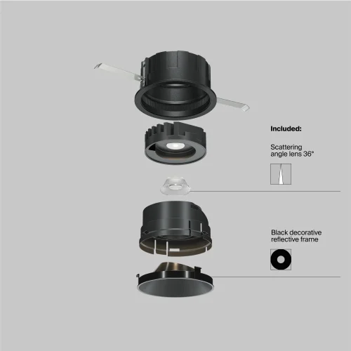 Светильник точечный LED Wise DL057-10W4K-B Maytoni чёрный на 1 лампу, основание чёрное в стиле хай-тек современный фото 14