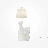 Настольная лампа LED Senor Alpaca MOD377TL-L5W3K Maytoni белая на 1 лампу, основание белое металл в стиле флористика хай-тек современный животные